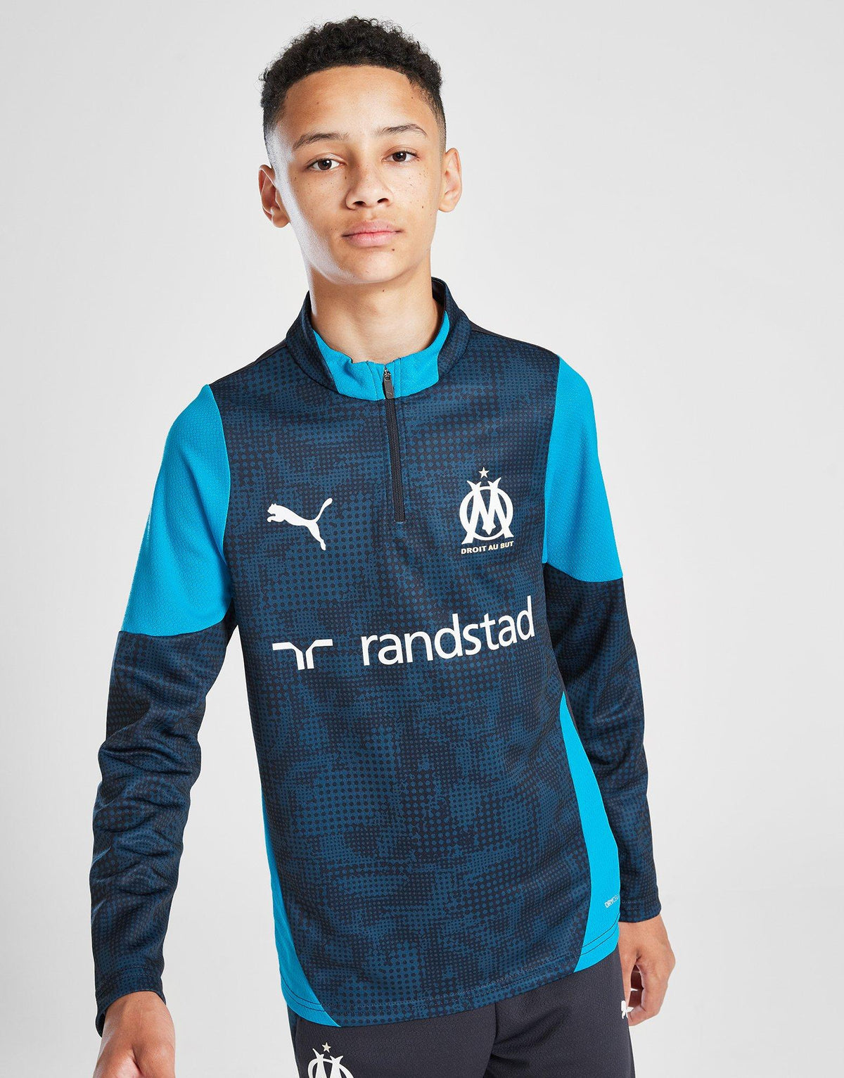 Olympique Marseille 1/4 Zip Training Top Junior