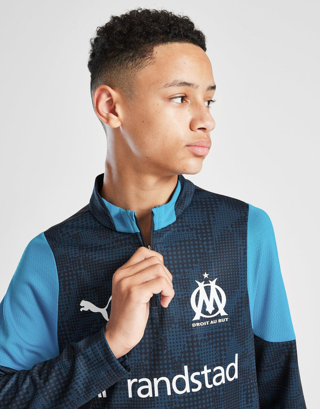 Olympique Marseille 1/4 Zip Training Top Junior