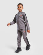 Poly Colour Block 1/4 Zip Tracksuit Children