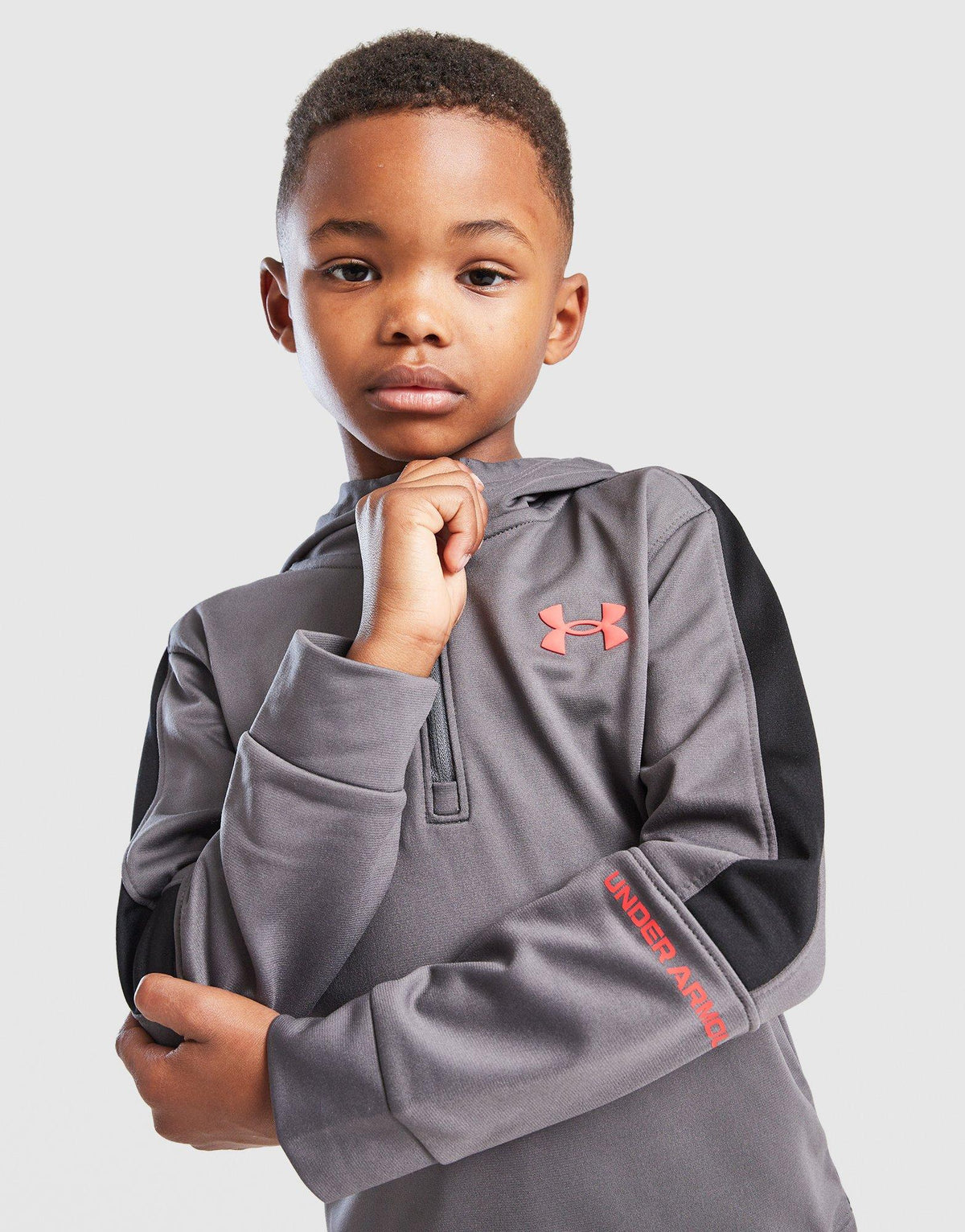 Poly Colour Block 1/4 Zip Tracksuit Children