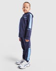 Poly Colour Block 1/4 Zip Tracksuit Children