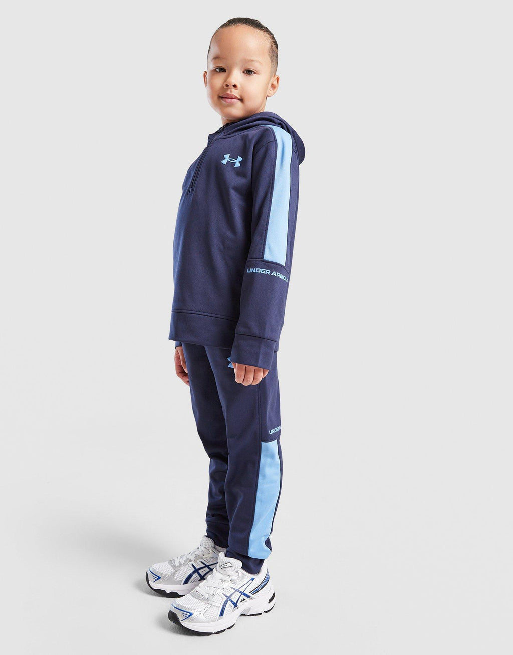 Poly Colour Block 1/4 Zip Tracksuit Children