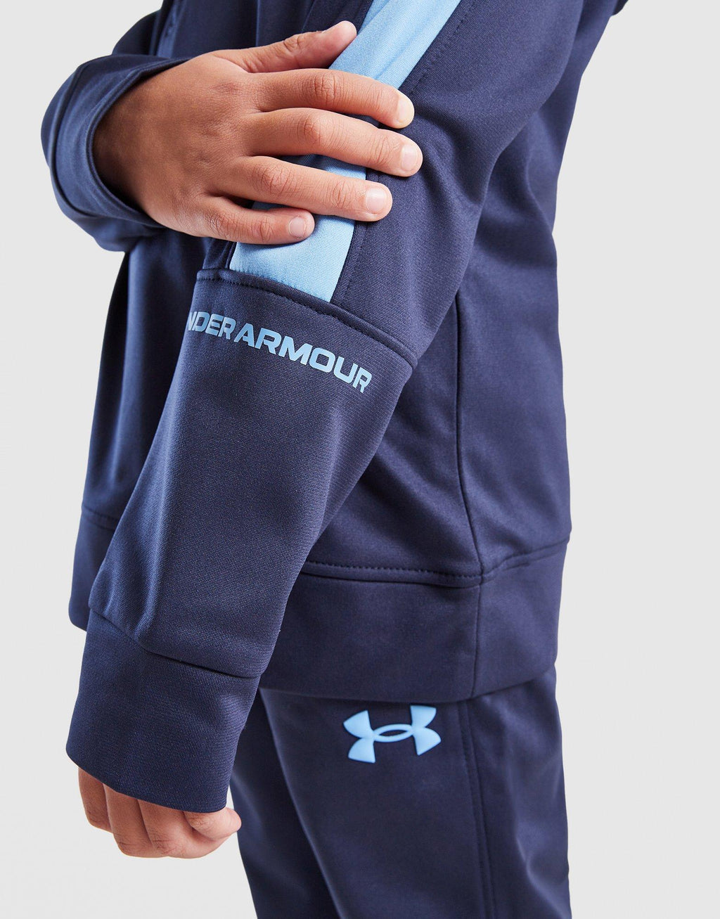 Poly Colour Block 1/4 Zip Tracksuit Children