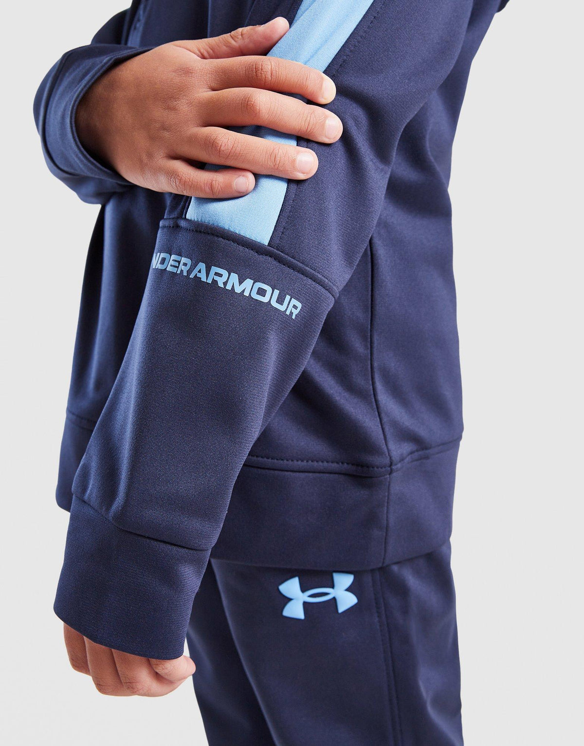 Poly Colour Block 1/4 Zip Tracksuit Children
