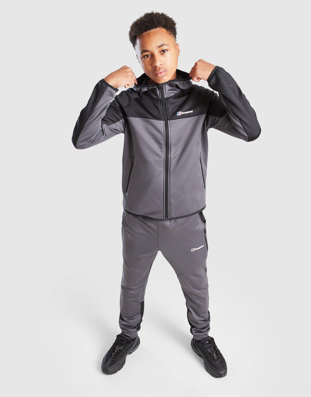 Grid Full Zip Hoodie Junior