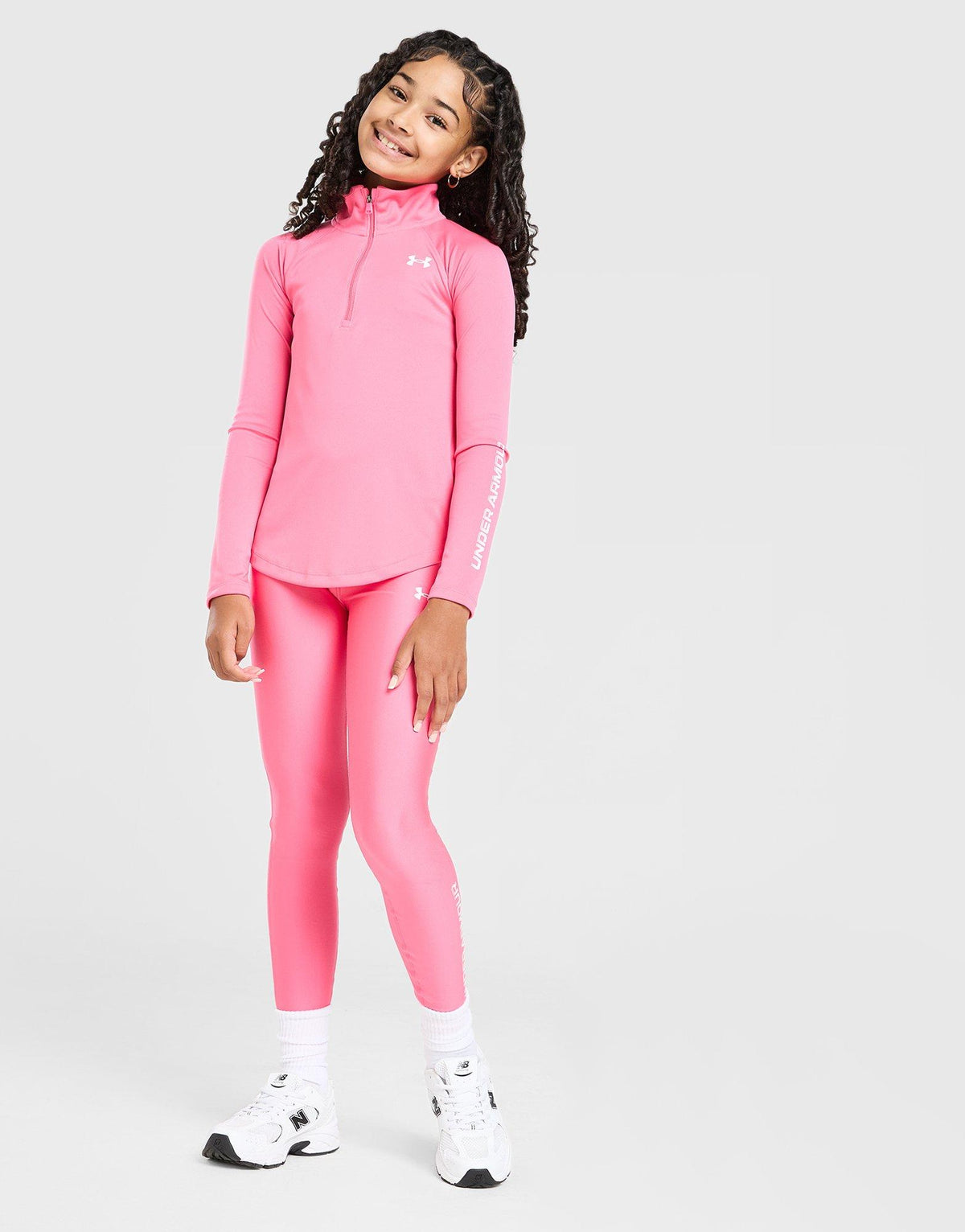 Girls' Tech Wordmark 1/2 Zip Top Junior