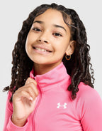 Girls' Tech Wordmark 1/2 Zip Top Junior