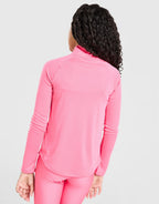 Girls' Tech Wordmark 1/2 Zip Top Junior