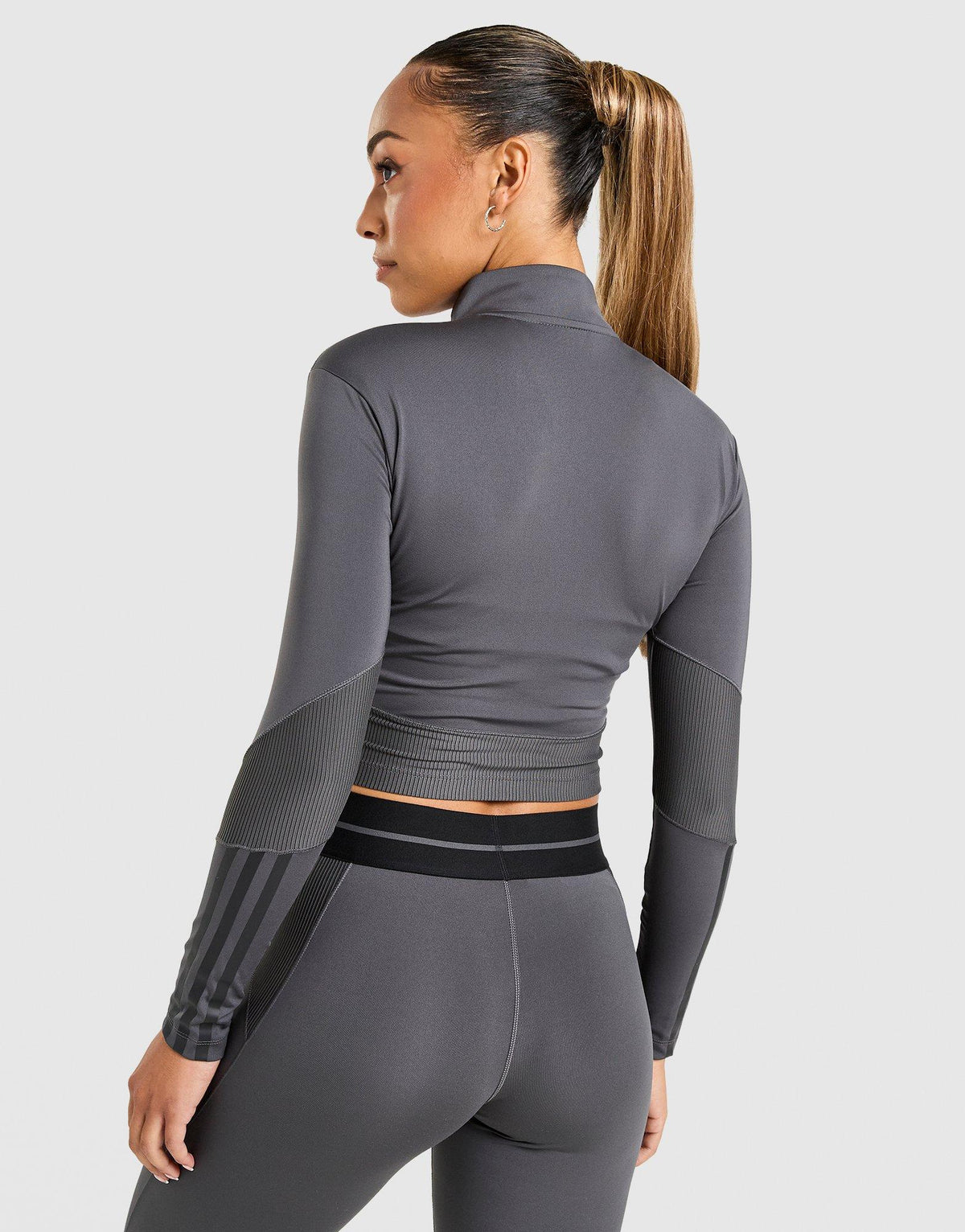 Hyperglam Ribbed Full Zip Top