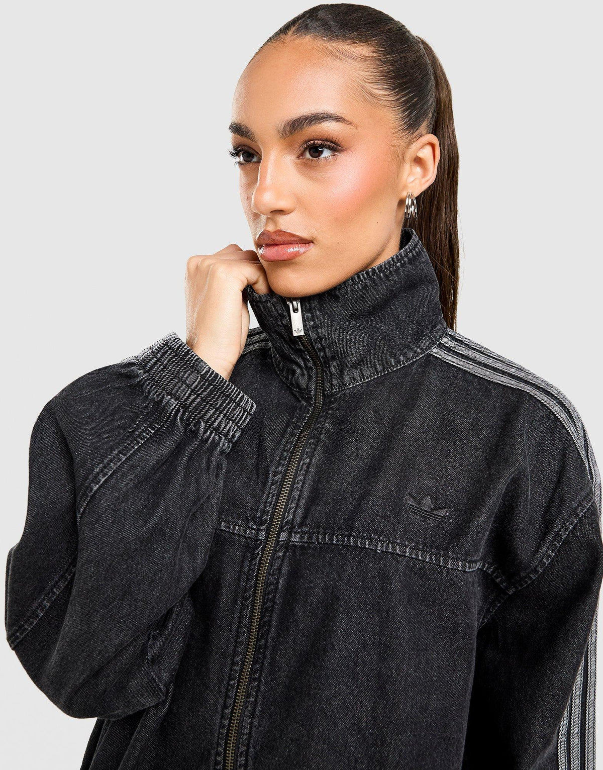 Oversized Denim Firebird Track Top