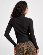 Essential Ribbed Long Sleeve Full Zip Top