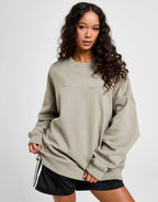 Essential Linear Oversized Crew Sweatshirt
