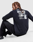Grid Back Print Long Sleeve T-Shirt