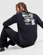 Grid Back Print Long Sleeve T-Shirt