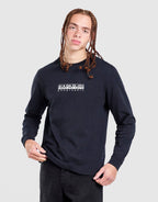 Grid Back Print Long Sleeve T-Shirt
