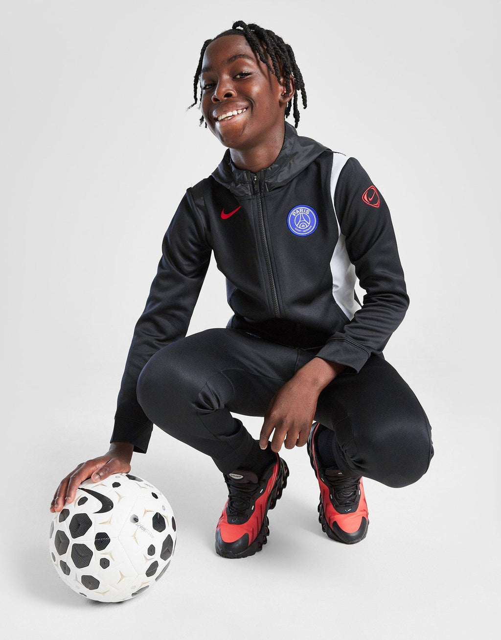 Paris Saint Germain Poly Hooded Tracksuit Junior