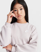 Club Fleece Crop Crew Sweatshirt Junior