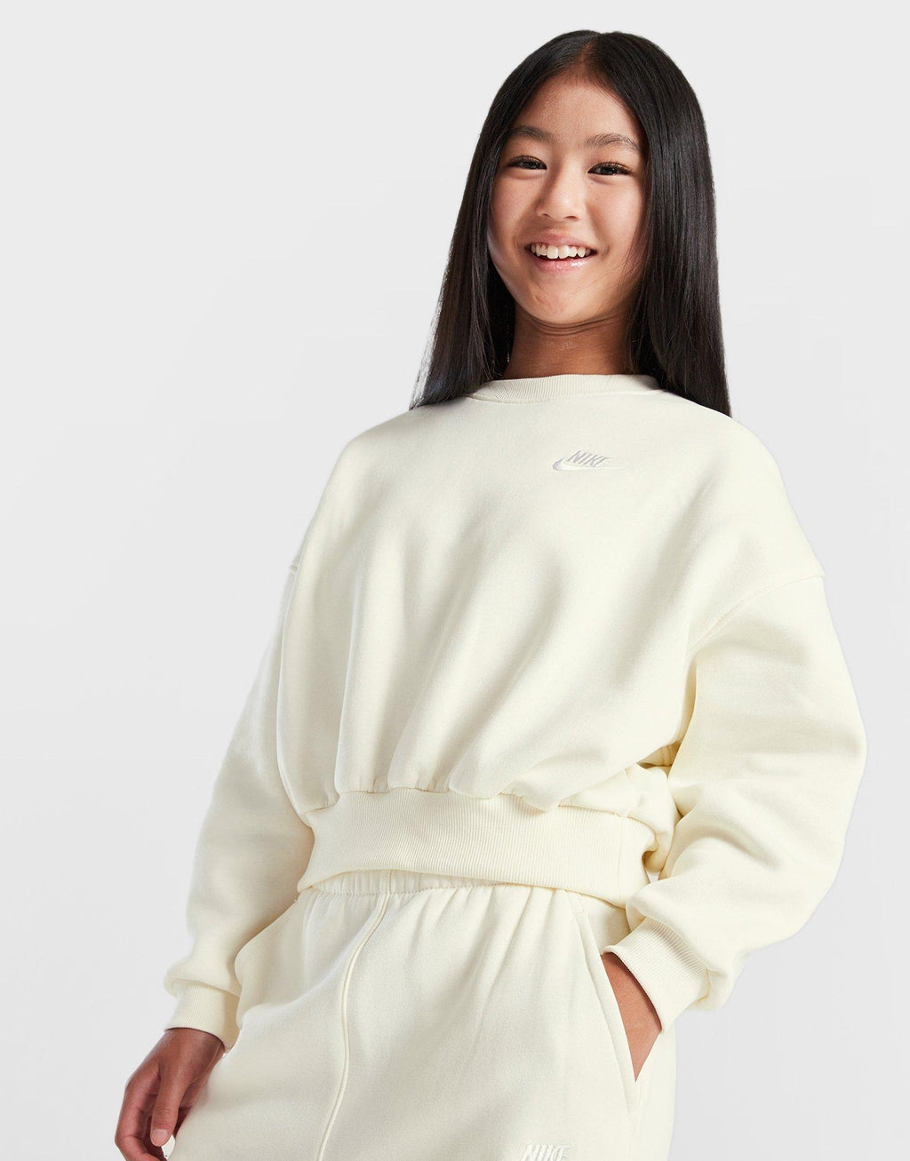 Club Fleece Crop Crew Sweatshirt Junior