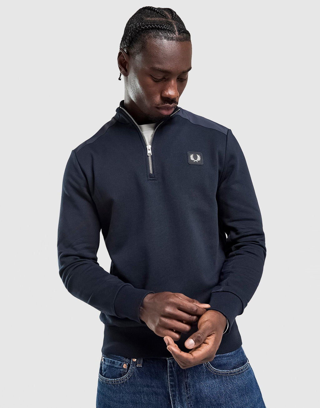 Badge Panel 1/2 Zip Sweatshirt