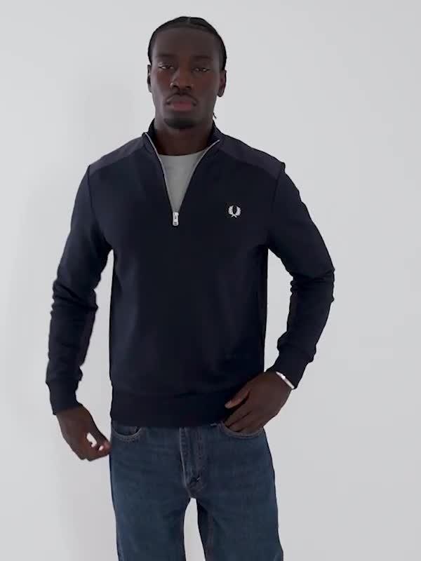 Badge Panel 1/2 Zip Sweatshirt