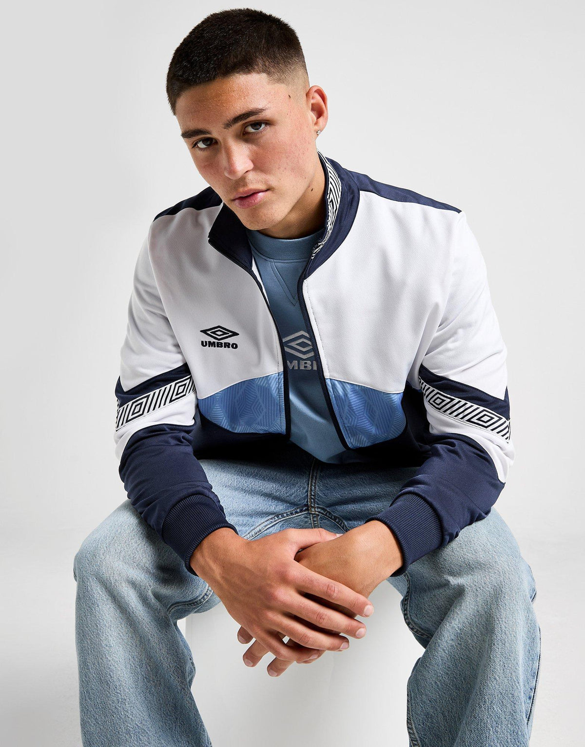 Diamond Colour Block Track Top