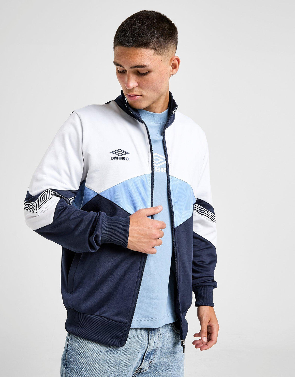Diamond Colour Block Track Top