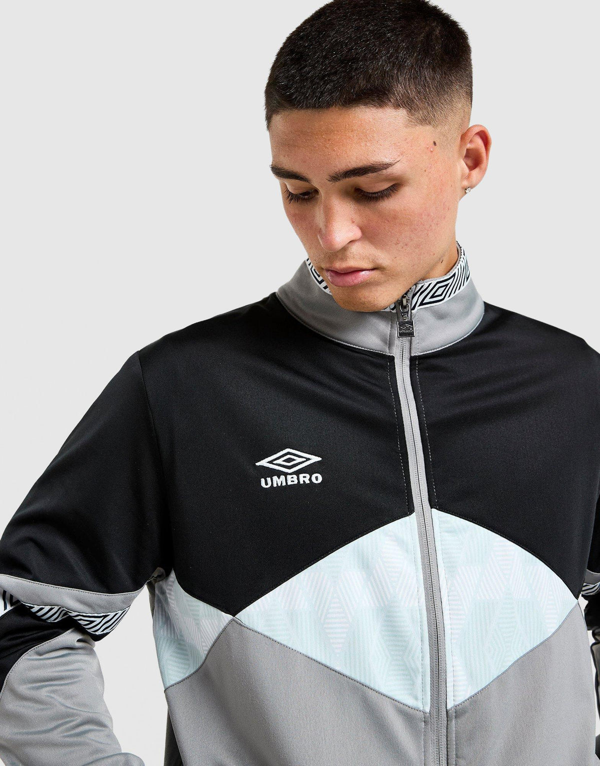 Diamond Colour Block Track Top