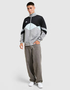 Diamond Colour Block Track Top