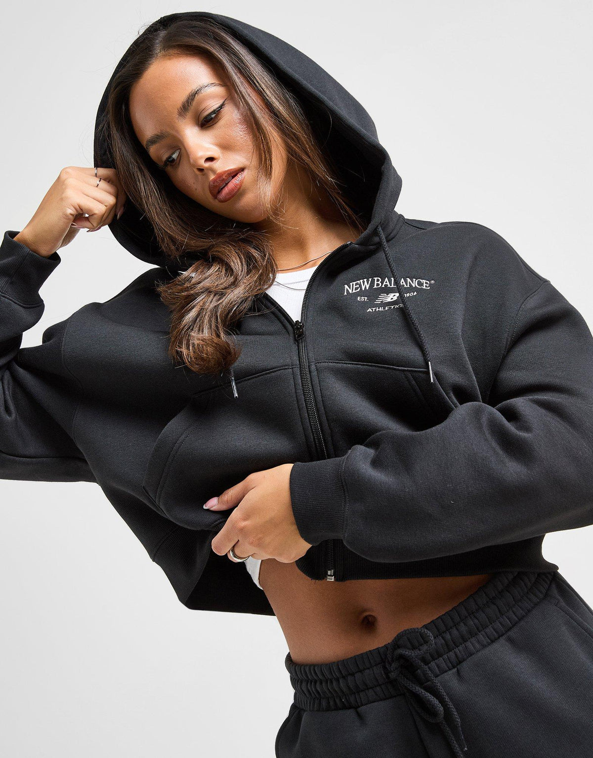 Athletics Cropped Full Zip Hoodie