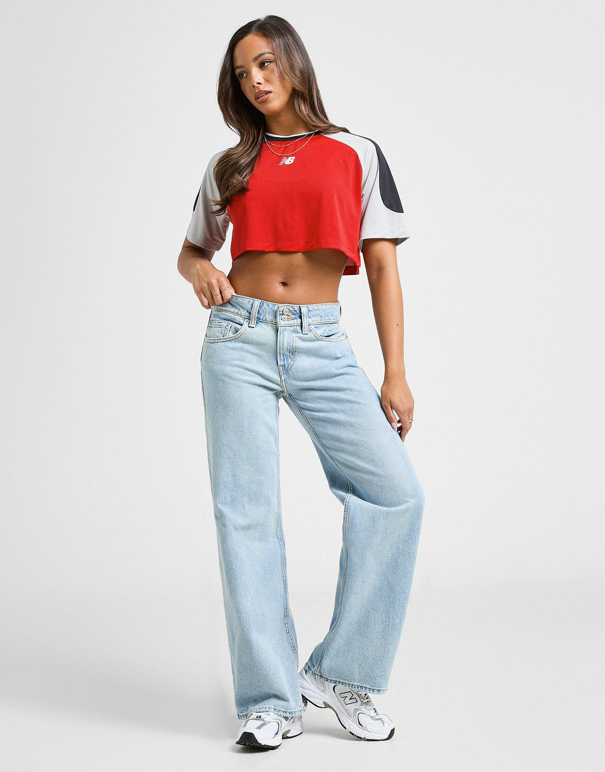 Logo Crop Football T-Shirt