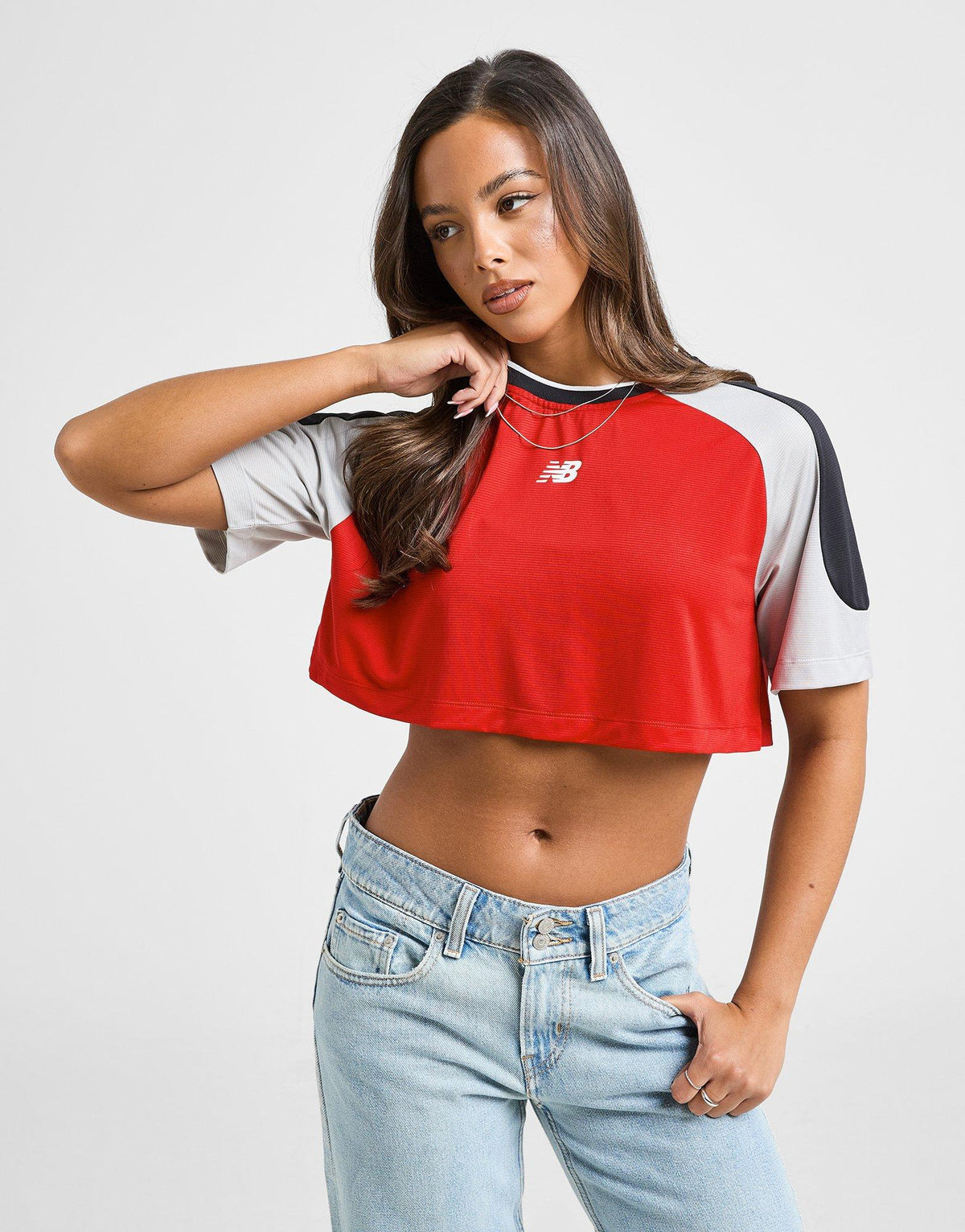 Logo Crop Football T-Shirt