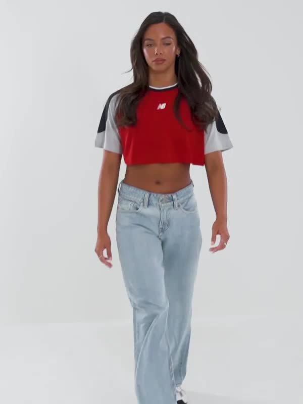 Logo Crop Football T-Shirt