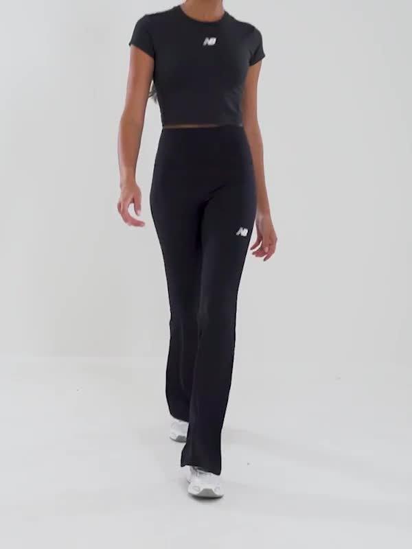 Logo U-Seam Flared Leggings