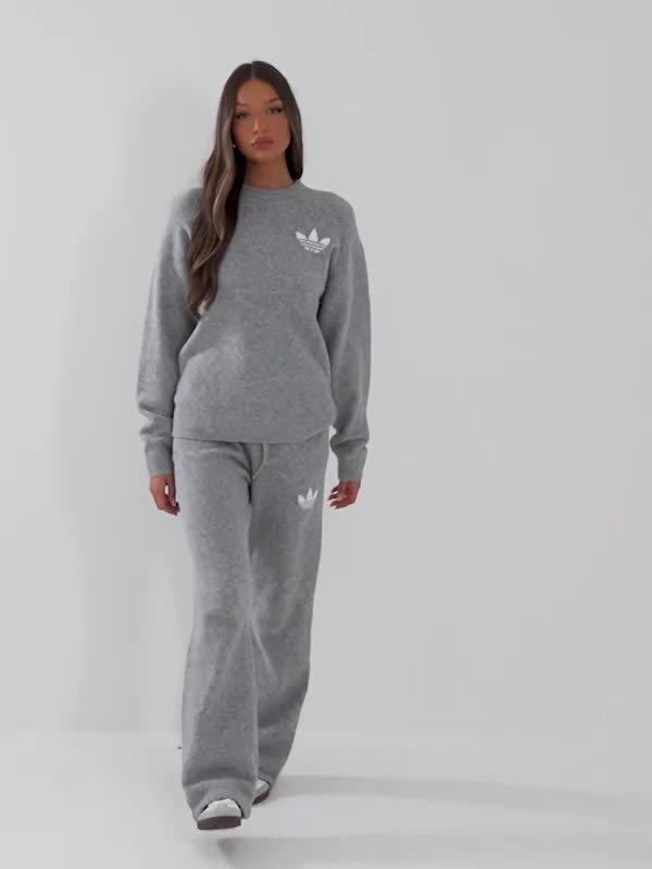 Trefoil Knit Crew Sweatshirt