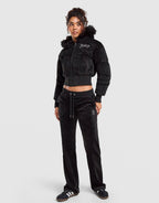 Velour Padded Crop Jacket