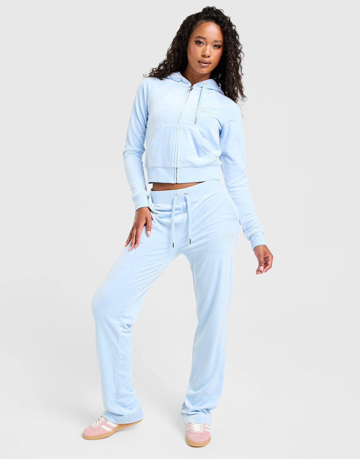 Script Velour Track Pants