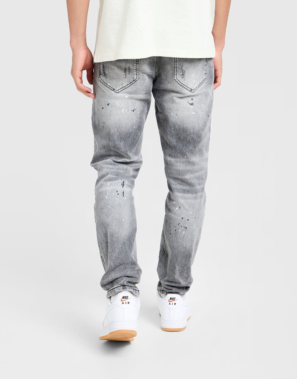 Rhinestone Slim Ripped Jeans