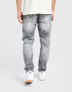 Rhinestone Slim Ripped Jeans