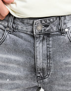 Rhinestone Slim Ripped Jeans