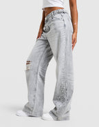 Spark Applique Wide Leg Jeans