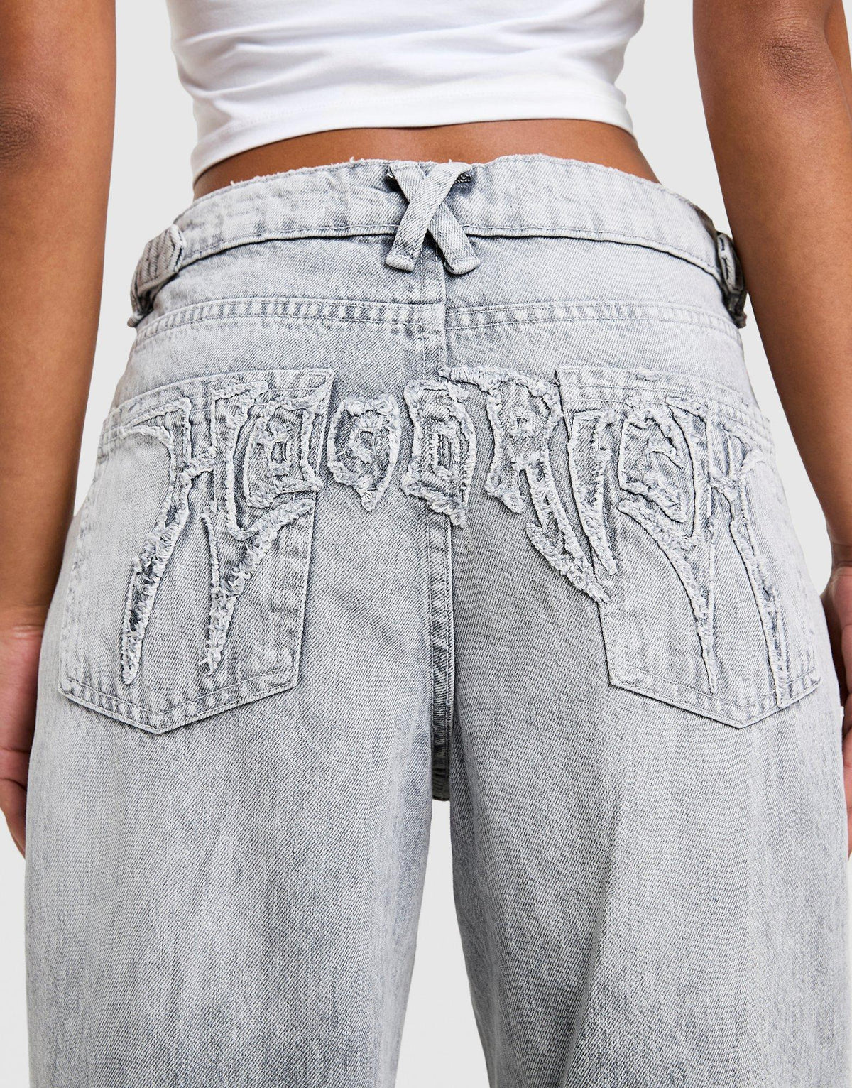 Spark Applique Wide Leg Jeans