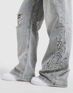 Spark Applique Wide Leg Jeans