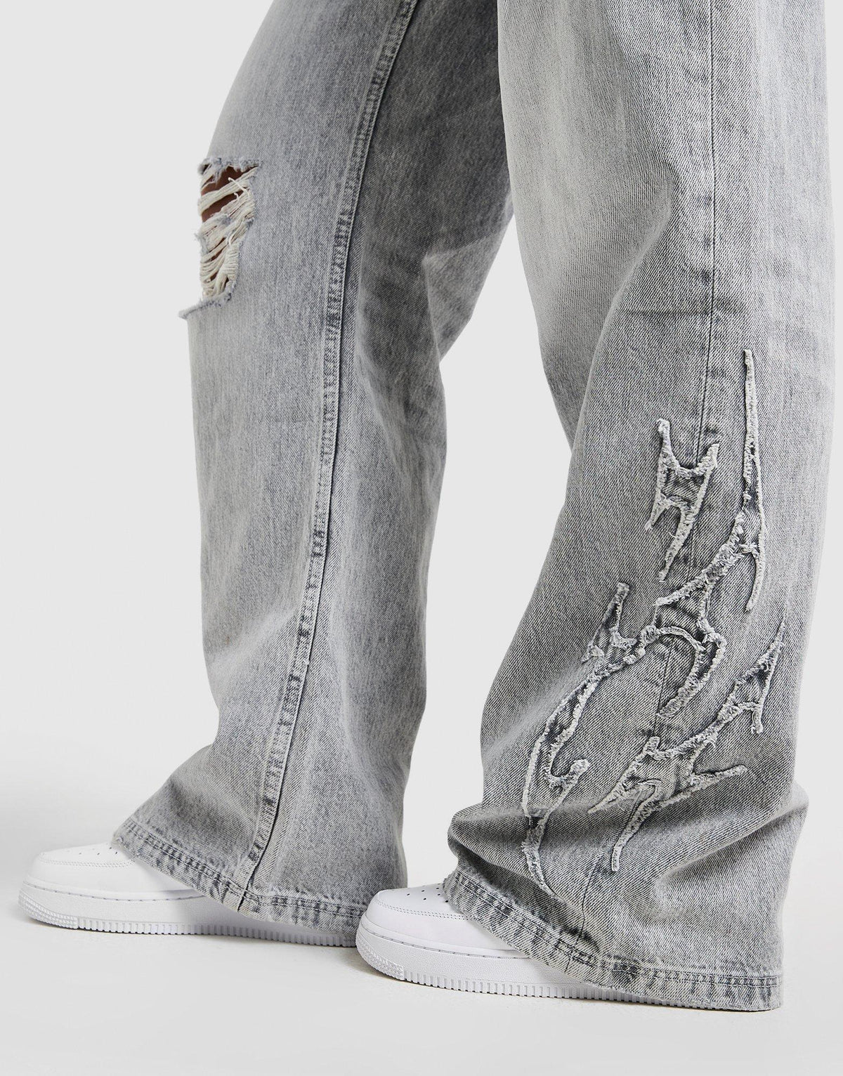 Spark Applique Wide Leg Jeans
