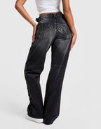 Spark Applique Wide Leg Jeans
