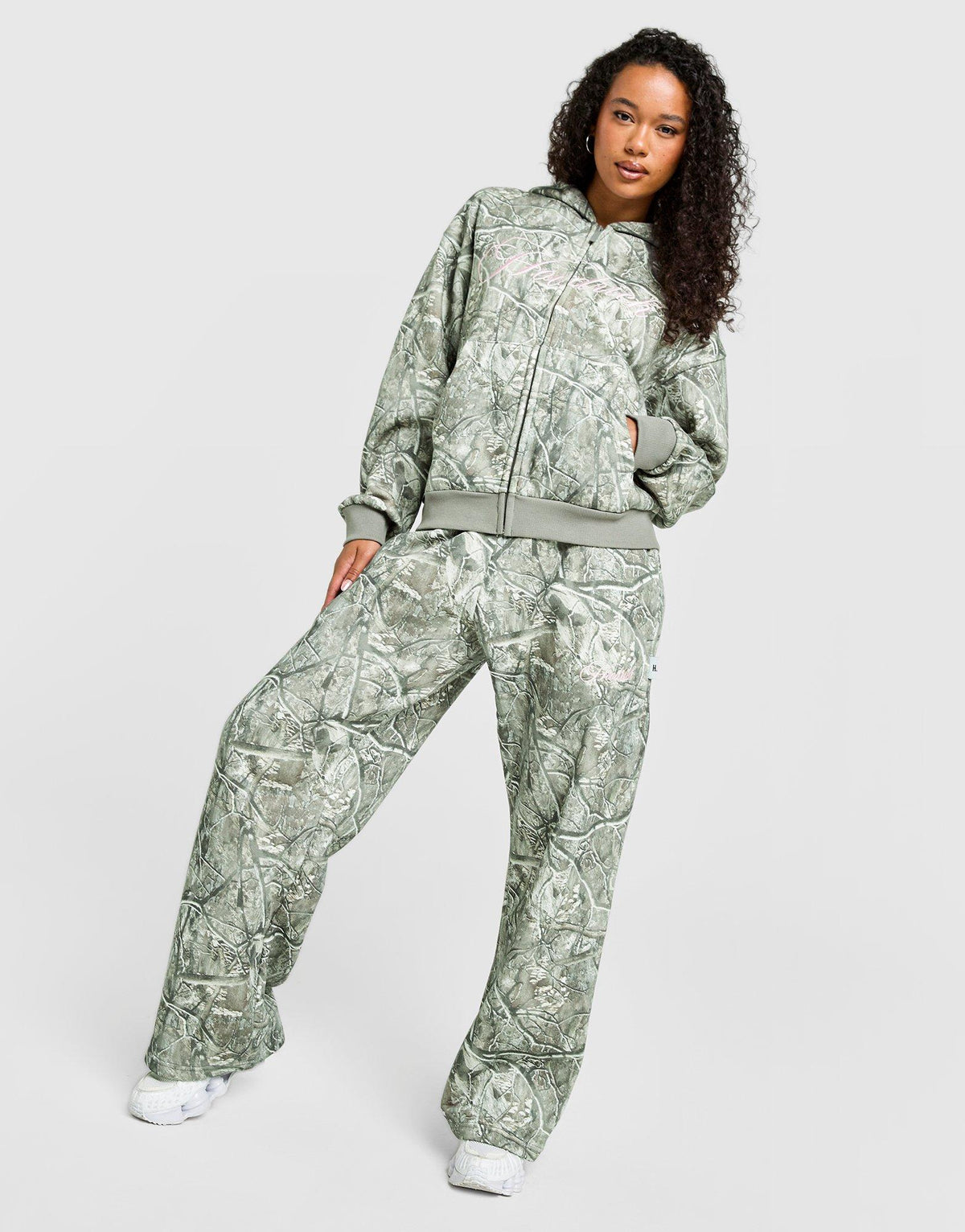Woodland All Over Print Wide Joggers
