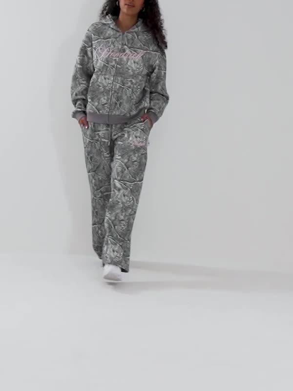 Woodland All Over Print Wide Joggers