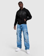 Script Cargo Denim Jeans