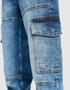Script Cargo Denim Jeans
