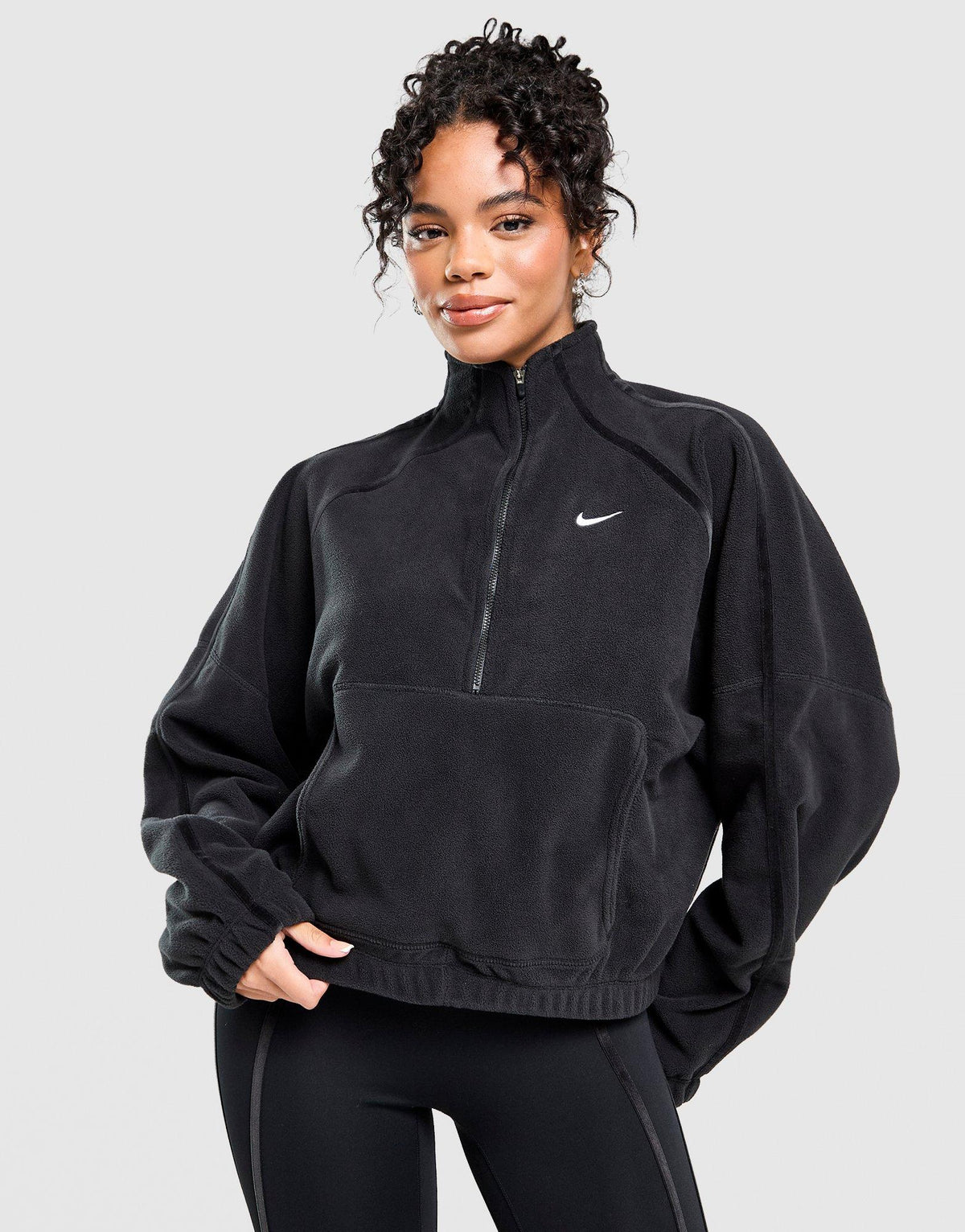 Training One Velvet Binding 1/4 Zip Polar Fleece