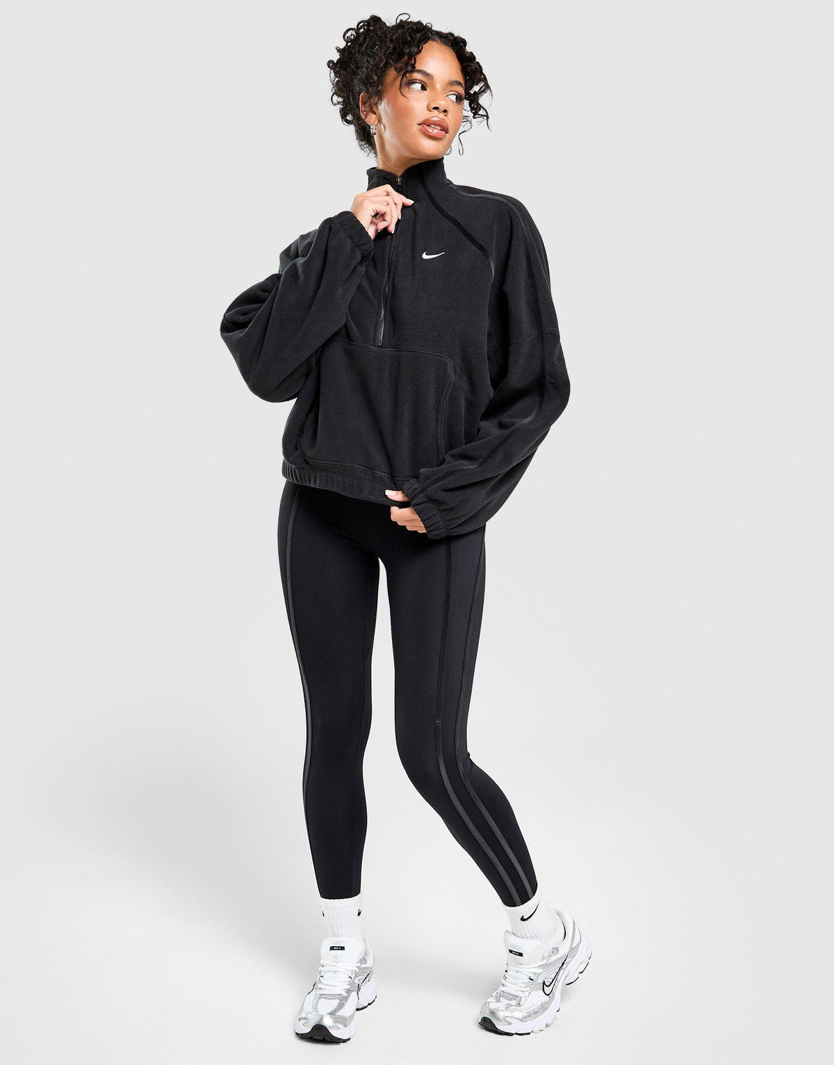 Training One Velvet Binding 1/4 Zip Polar Fleece